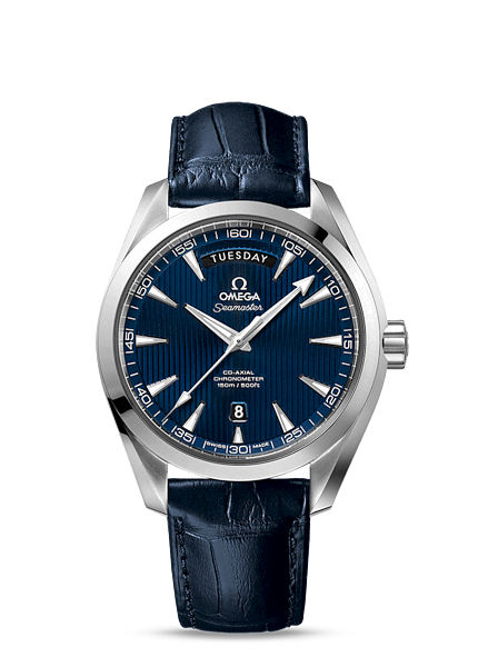 Omega Seamaster Aqua Terra 150m Co-Axial Day-Date 41.5mm Blue / Alligator (231.13.42.22.03.001)