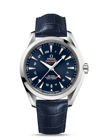 Omega Seamaster Aqua Terra 150M Co-Axial GMT calibre 8605 Blue / Alligator (231.13.43.22.03.001) Omega Seamaster Aqua Terra 150M Co-Axial GMT calibre 8605 Blue / Alligator (231.13.43.22.03.001)