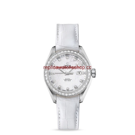 Omega Seamaster Aqua Terra 150M Jewellery Co-Axial 34mm MOP / Alligator (231.18.34.20.55.001) Omega Seamaster Aqua Terra 150M Jewellery Co-Axial 34mm MOP / Alligator (231.18.34.20.55.001)