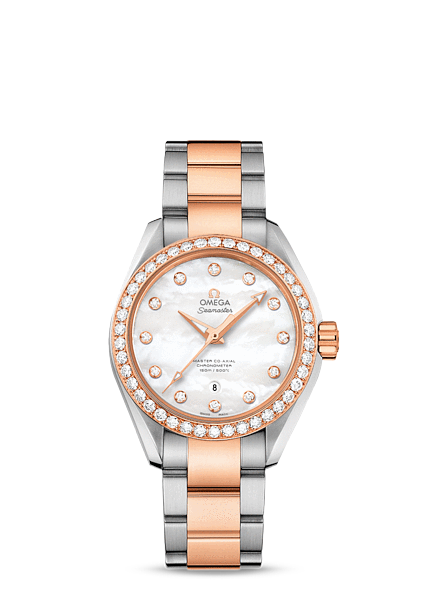 Omega Seamaster Aqua Terra Master Co-Axial Calibre 8520 34MM Two Tone Sedna Diamond (231.25.34.20.55.005) Omega Seamaster Aqua Terra Master Co-Axial Calibre 8520 34MM Two Tone Sedna Diamond (231.25.34.20.55.005)