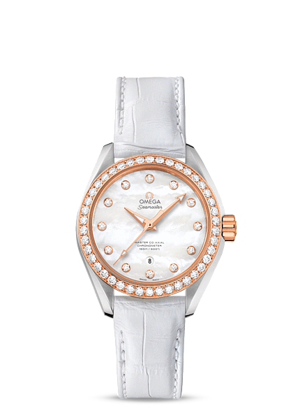 Omega Seamaster Aqua Terra Master Co-Axial Calibre 8520 34MM Two Tone Sedna Diamond / Strap (231.28.34.20.55.003) Omega Seamaster Aqua Terra Master Co-Axial Calibre 8520 34MM Two Tone Sedna Diamond / Strap (231.28.34.20.55.003)