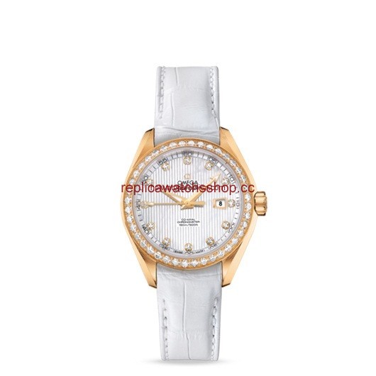 Omega Seamaster Aqua Terra 150M Jewellery Co-Axial 34mm Yellow Gold / MOP / Leather (231.58.34.20.55.001) Omega Seamaster Aqua Terra 150M Jewellery Co-Axial 34mm Yellow Gold / MOP / Leather (231.58.34.20.55.001)