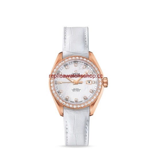 Omega Seamaster Aqua Terra 150M Jewellery Co-Axial 34mm Red Gold / Alligator (231.58.34.20.55.002) Omega Seamaster Aqua Terra 150M Jewellery Co-Axial 34mm Red Gold / Alligator (231.58.34.20.55.002)