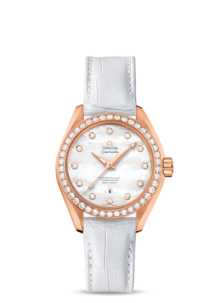 Omega Seamaster Aqua Terra Master Co-Axial Calibre 8521 34MM Sedna Diamond / Strap (231.58.34.20.55.003) Omega Seamaster Aqua Terra Master Co-Axial Calibre 8521 34MM Sedna Diamond / Strap (231.58.34.20.55.003)
