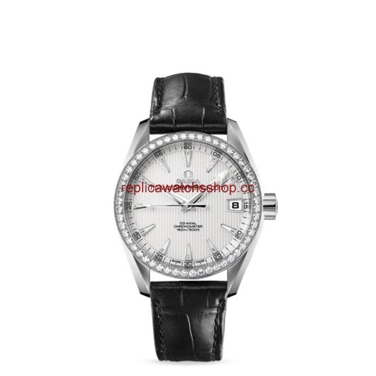 Omega Seamaster Aqua Terra 150M Jewellery Co-Axial 38.5mm White Gold / Alligator (231.58.39.21.52.001) Omega Seamaster Aqua Terra 150M Jewellery Co-Axial 38.5mm White Gold / Alligator (231.58.39.21.52.001)