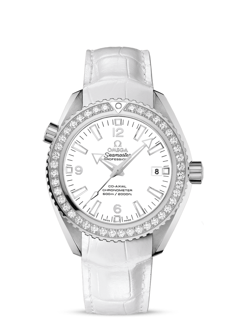 Omega Seamaster Planet Ocean 600M Co-Axial 42mm White / Diamond Bezel / Alligator (232.18.42.21.04.001) Omega Seamaster Planet Ocean 600M Co-Axial 42mm White / Diamond Bezel / Alligator (232.18.42.21.04.001)