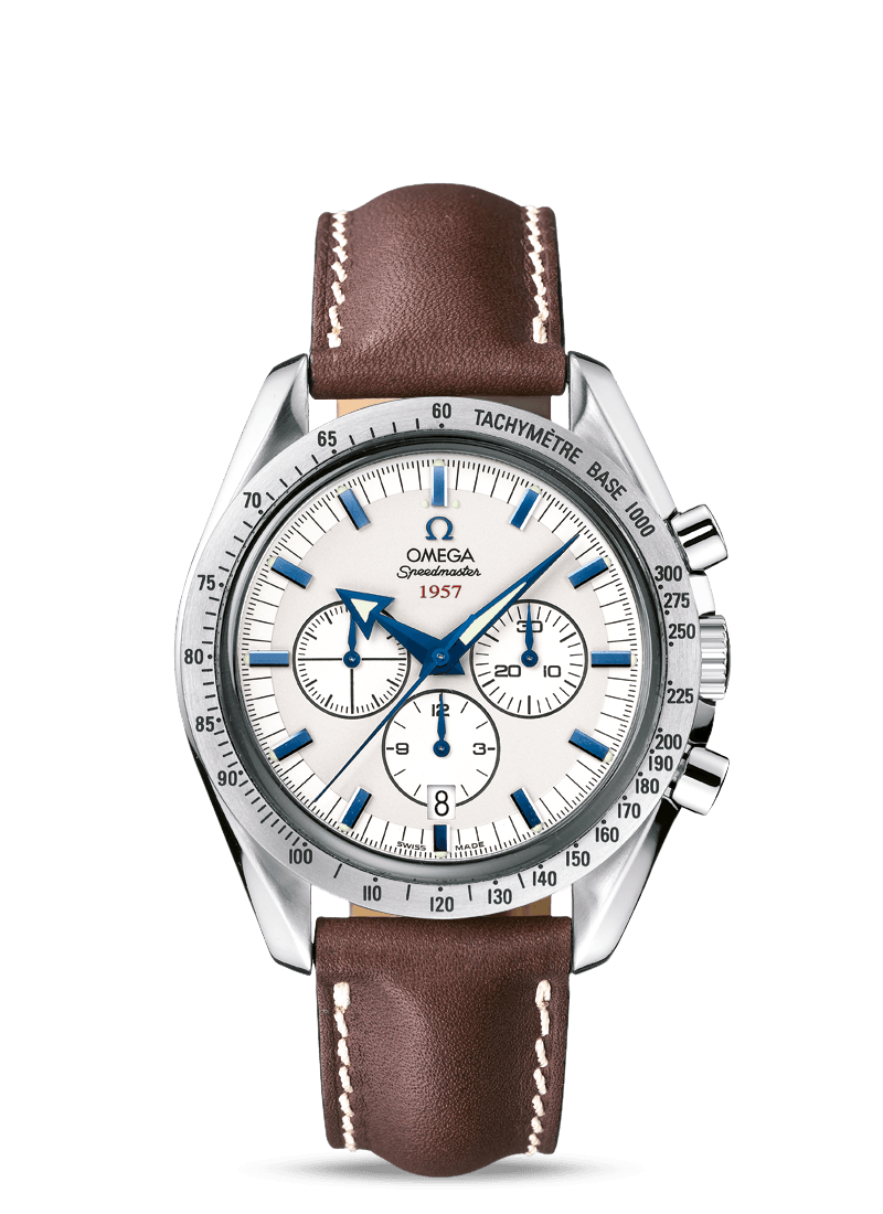 Omega Speedmaster Broad Arrow 1957 Silver / Calf (321.12.42.50.02.001)
