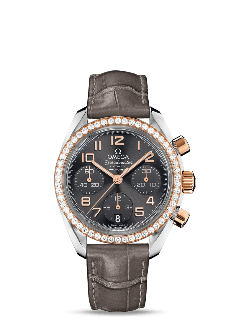 Omega Speedmaster Date Two Tone / Diamond Bezel (324.28.38.40.06.001) Omega Speedmaster Date Two Tone / Diamond Bezel (324.28.38.40.06.001)