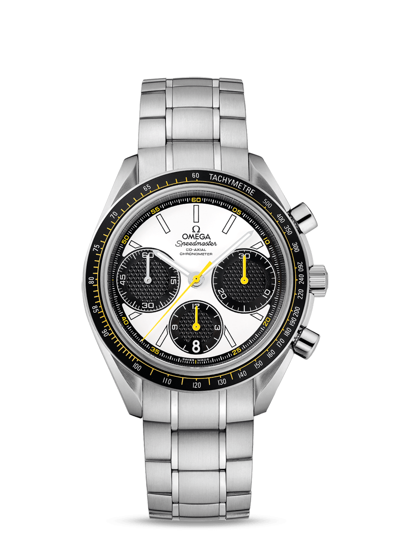 Omega Speedmaster Racing Co-Axial Chronograph Silver-Yellow / Bracelet (326.30.40.50.04.001)