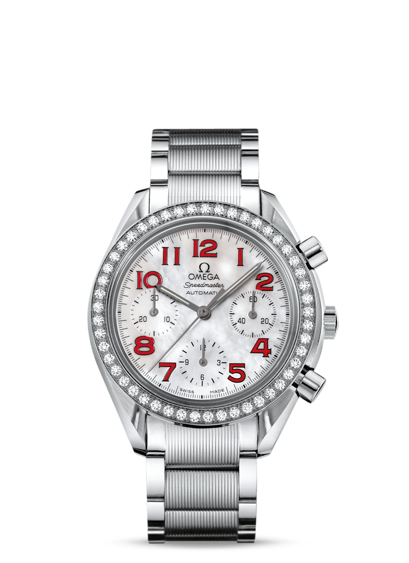 Omega Speedmaster Reduced Ladies Red / Diamond Bezel / Bracelet (3535.79.00) Omega Speedmaster Reduced Ladies Red / Diamond Bezel / Bracelet (3535.79.00)