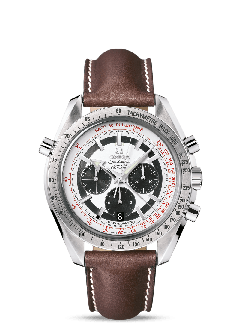 Omega Speedmaster Broad Arrow Co-Axial Rattrapante Panda / Leather (3882.31.37) Omega Speedmaster Broad Arrow Co-Axial Rattrapante Panda / Leather (3882.31.37)