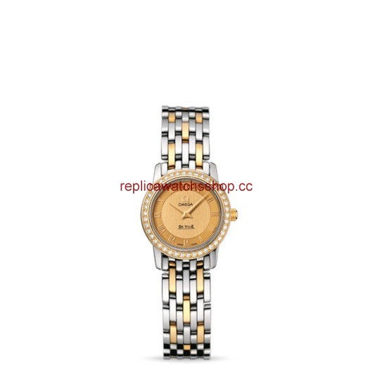 Omega Deville Prestige Quartz 22mm Two Tone / Diamond (413.25.22.60.08.001)