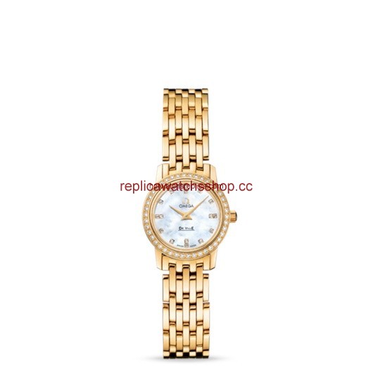 Omega Deville Prestige Quartz 22mm Yellow Gold / Bracelet / Diamond (4175.76.00)