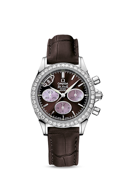 Omega Deville Chronograph Co-Axial 35mm Brown / Alligator (422.18.35.50.13.001) Omega Deville Chronograph Co-Axial 35mm Brown / Alligator (422.18.35.50.13.001)