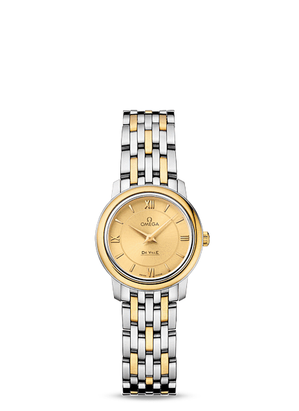 Omega Deville Prestige Quartz Ladies 24.5mm Two Tone (424.20.24.60.08.001)