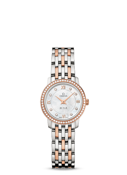 Omega Deville Prestige Quartz Ladies 24.5mm Two Tone Red / Diamond (424.25.24.60.55.002) Omega Deville Prestige Quartz Ladies 24.5mm Two Tone Red / Diamond (424.25.24.60.55.002)