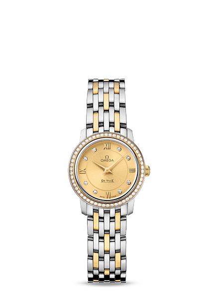 Omega Deville Prestige Quartz Ladies 24.5mm Two Tone / Diamond (424.25.24.60.58.001) Omega Deville Prestige Quartz Ladies 24.5mm Two Tone / Diamond (424.25.24.60.58.001)