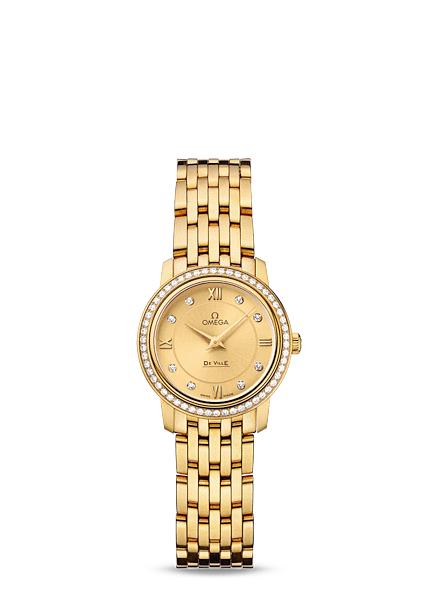 Omega Deville Prestige Quartz Ladies 24.5mm Gold / Diamond (424.55.24.60.58.001) Omega Deville Prestige Quartz Ladies 24.5mm Gold / Diamond (424.55.24.60.58.001)