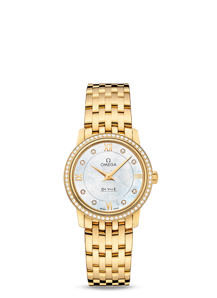 Omega Deville Prestige Quartz 27mm Gold / Diamond / MOP (424.55.27.60.55.001) Omega Deville Prestige Quartz 27mm Gold / Diamond / MOP (424.55.27.60.55.001)