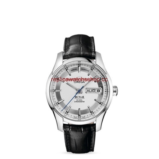Omega Deville Hour Vision Annual Calendar Co-Axial Silver / Alligator (431.33.41.22.02.001)