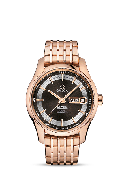 Omega Deville Hour Vision Annual Calendar Co-Axial Gold / Brown (431.60.41.22.13.001)