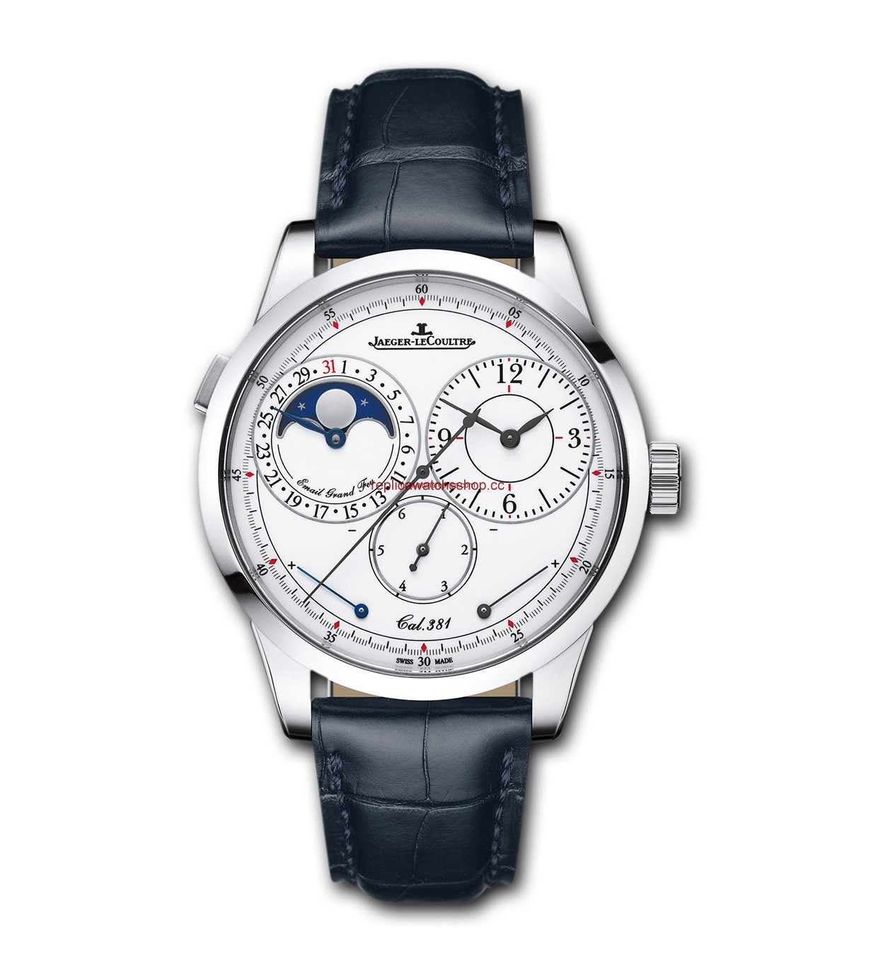 Jaeger-LeCoultre Duom&egrave;tre &agrave; Quanti&egrave;me Lunaire 40.5 White Gold Enamel (60435E1)