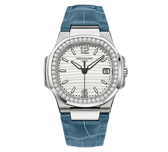 Patek Philippe Nautilus 7010 White Gold Silvery White Strap (7010G-011) Patek Philippe Nautilus 7010 White Gold Silvery White Strap (7010G-011)