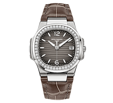 Patek Philippe Nautilus 7010 White Gold Smoke Gray Strap (7010G-012) Patek Philippe Nautilus 7010 White Gold Smoke Gray Strap (7010G-012)