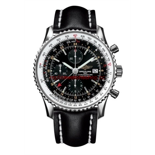 Breitling Navitimer World Black / Black Calf (A2432212.B726.441X)