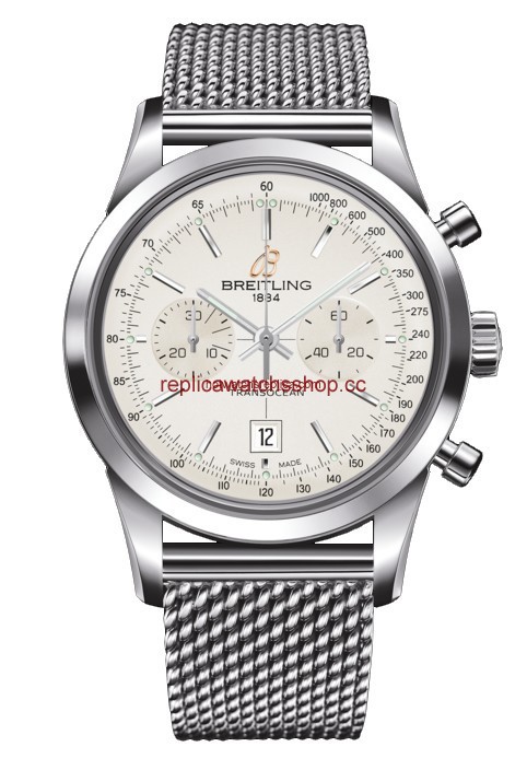 Breitling Transocean Chronograph 38 Silver / Milanese (A4131012.G757.171A) Breitling Transocean Chronograph 38 Silver / Milanese (A4131012.G757.171A)