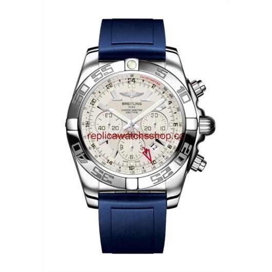 Breitling Chronomat GMT Silver / Blue Rubber (AB041012.G719.139S) Breitling Chronomat GMT Silver / Blue Rubber (AB041012.G719.139S)
