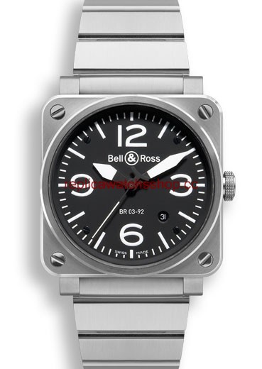 Bell & Ross BR 03 92 Steel (BR0392BLSTSST) Bell & Ross BR 03 92 Steel (BR0392BLSTSST)