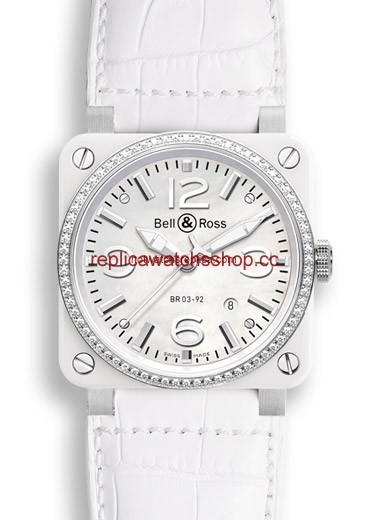 Bell & Ross BR 03 92 White Ceramic Diamonds (BR0392WHCDSCA) Bell & Ross BR 03 92 White Ceramic Diamonds (BR0392WHCDSCA)