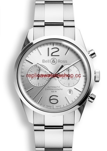 Bell & Ross BR 126 Officer Silver Chronograph (BRG126WHSTSST) Bell & Ross BR 126 Officer Silver Chronograph (BRG126WHSTSST)