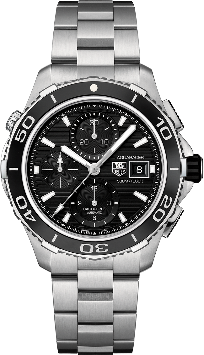 TAG Heuer Aquaracer Calibre 16 Chronograph 500M Black Bracelet (CAK2110.BA0833)