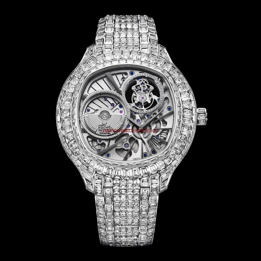 Piaget Emperador Coussin Tourbillon White Gold Diamond Bracelet (G0A37040)