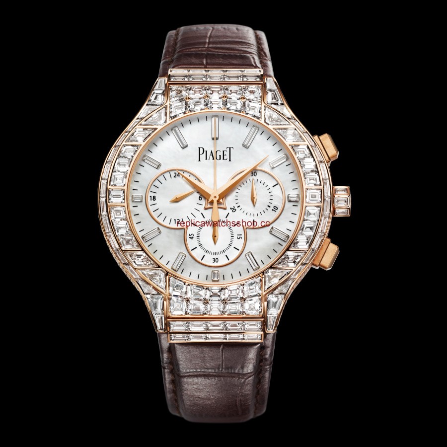 Piaget Polo 44 Chronograph Pink Gold Diamond (G0A38102)