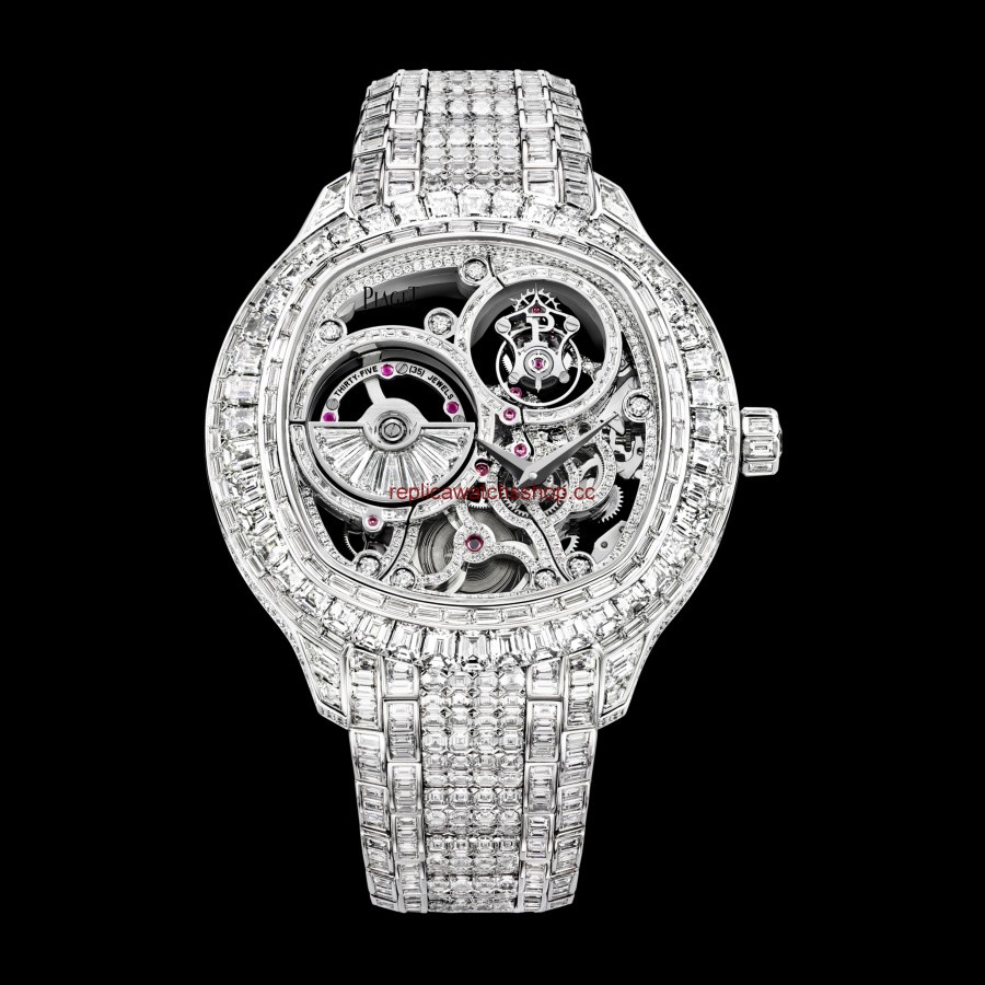 Piaget Emperador Coussin Tourbillon Skeleton White Gold Diamond Bracelet (G0A39040) Piaget Emperador Coussin Tourbillon Skeleton White Gold Diamond Bracelet (G0A39040)