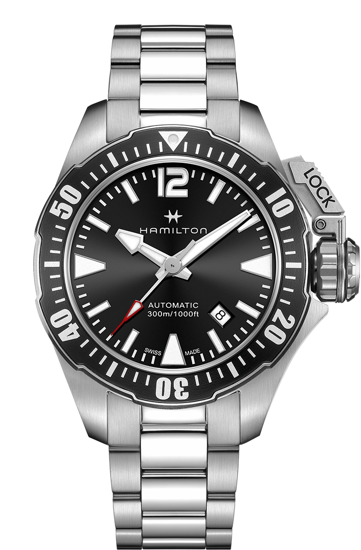Hamilton Frogman Auto Black Bracelet (H77605135) Hamilton Frogman Auto Black Bracelet (H77605135)