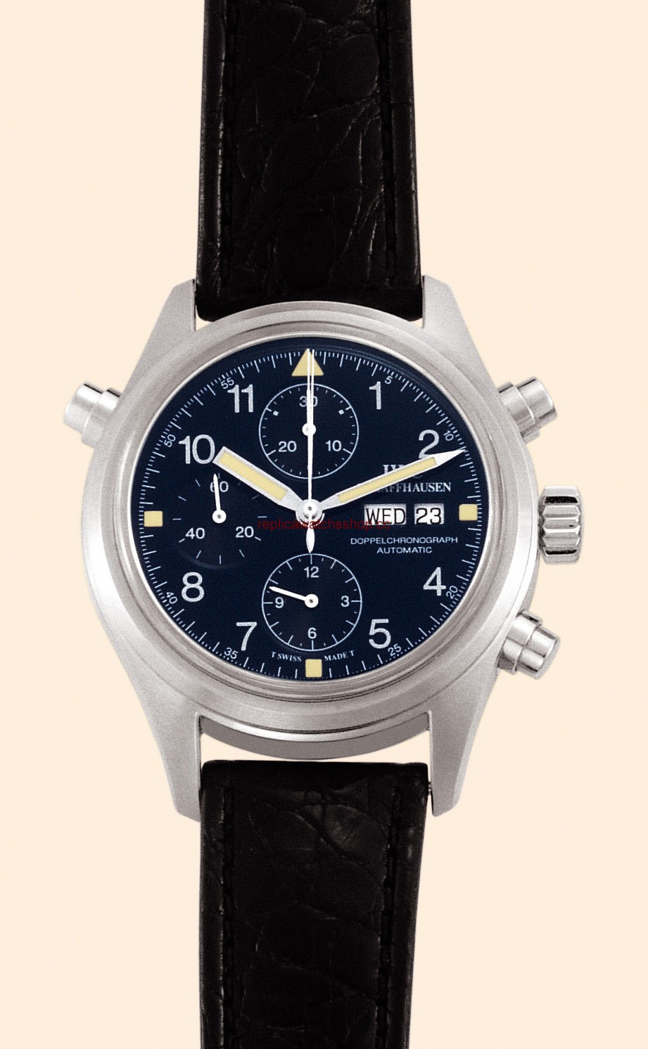 IWC Pilot's Watch Doppelchronograph Platinum Strap English (IW3713-023)
