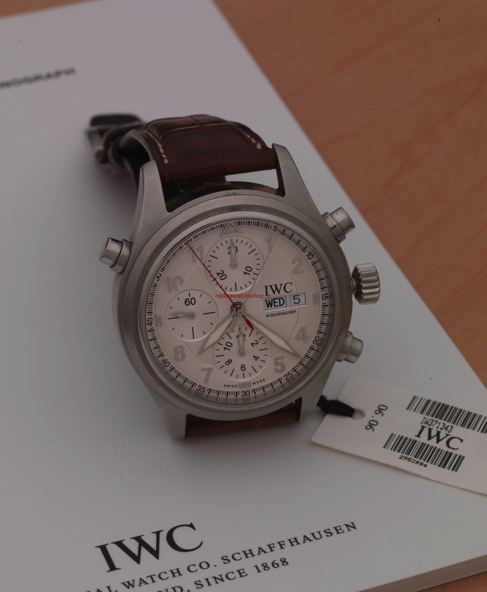 IWC Pilot's Watch Doppelchronograph Spitfire English Alligator (IW3713-43)