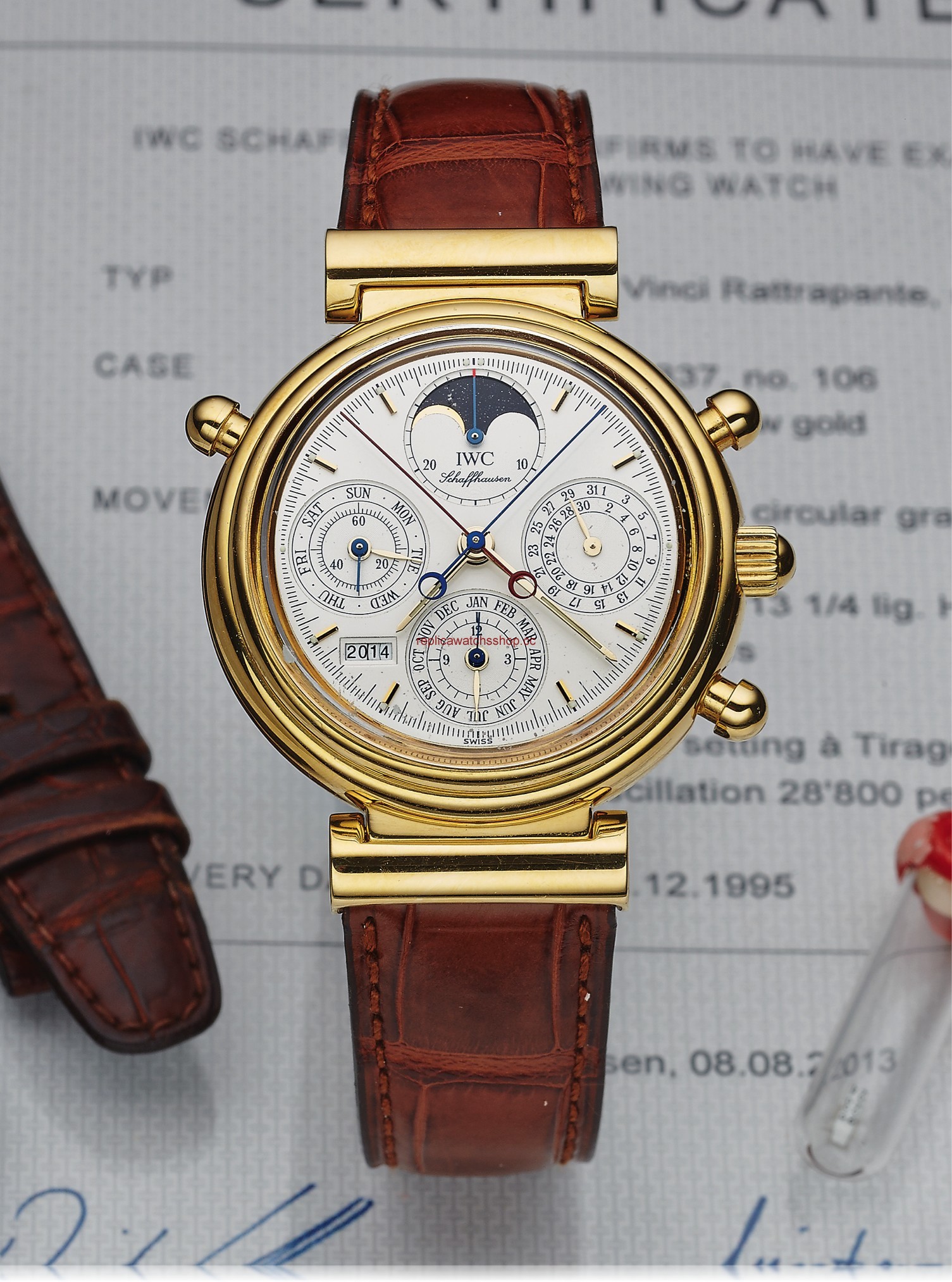 IWC Da Vinci Perpetual Rattrapante Yellow Gold English (IW3751-07)