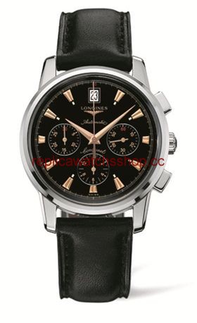 Longines Conquest Heritage Chronograph Black / Calf (L1.641.4.52.2)