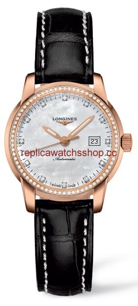 Longines Saint-Imier Date 30 Pink Gold Diamond (L2.563.9.87.3) Longines Saint-Imier Date 30 Pink Gold Diamond (L2.563.9.87.3)