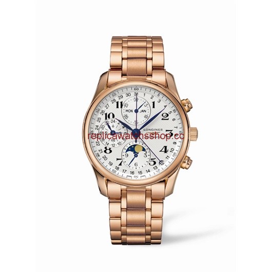 Longines Master Collection Chronograph Calendar Pink Gold Bracelet (L2.673.8.78.6)