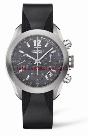 Longines GrandeVitesse Chronograph Grey Rubber (L3.635.4.06.9)