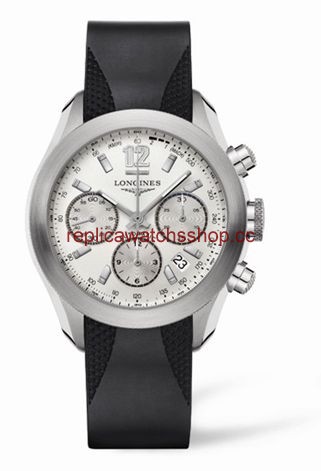 Longines GrandeVitesse Chronograph Silver Rubber (L3.635.4.76.9) Longines GrandeVitesse Chronograph Silver Rubber (L3.635.4.76.9)