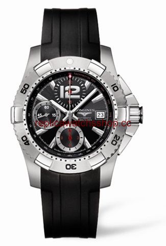 Longines Hydroconquest Chronograph Tachymeter Black Rubber (L3.651.4.56.2) Longines Hydroconquest Chronograph Tachymeter Black Rubber (L3.651.4.56.2)