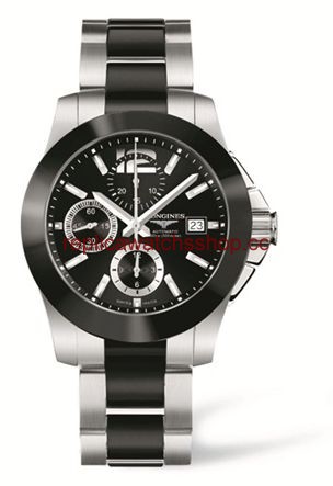 Longines Conquest Chronograph Ceramic Bracelet (L3.661.4.56.7) Longines Conquest Chronograph Ceramic Bracelet (L3.661.4.56.7)