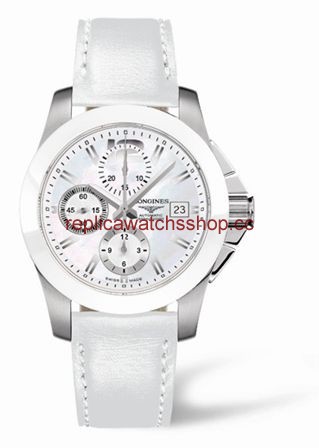 Longines Conquest Chronograph White Ceramic Leather (L3.661.4.86.0) Longines Conquest Chronograph White Ceramic Leather (L3.661.4.86.0)